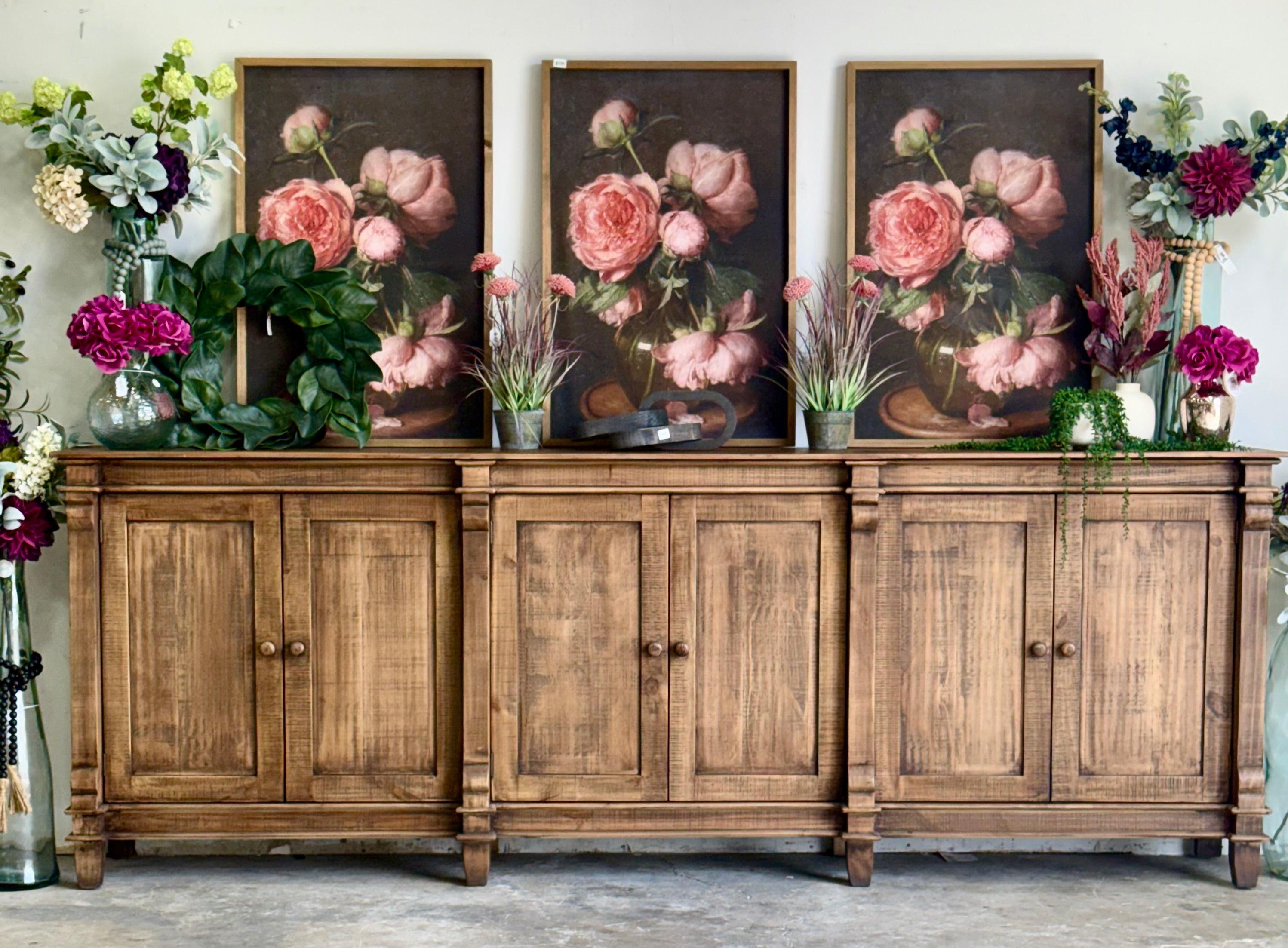 Allison 108" 6 Door Console-Timber