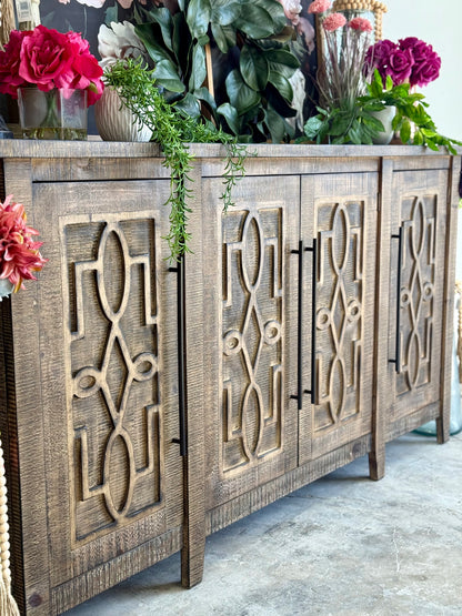 Ivy 4 Door Console-Amberwood