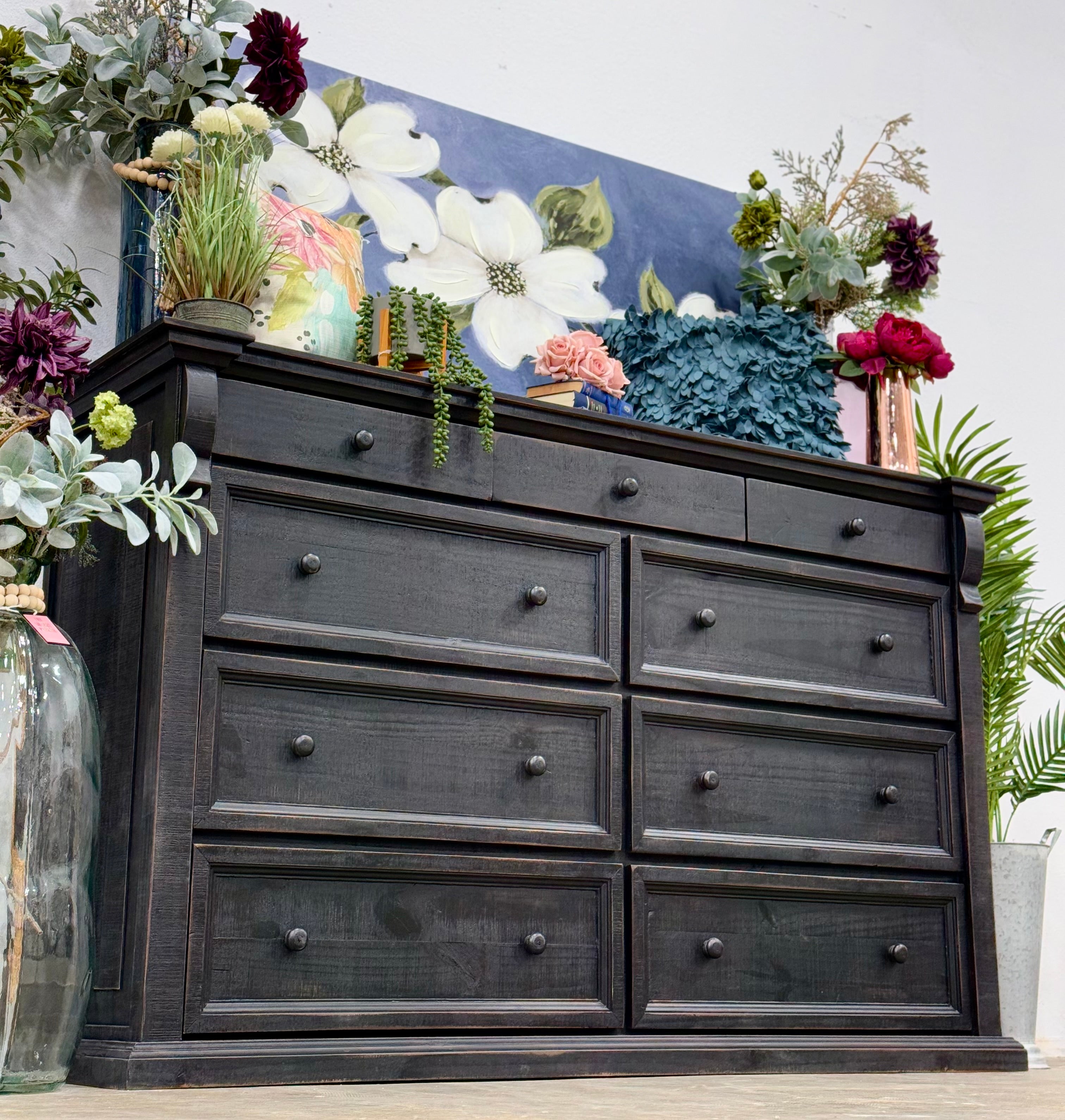 Jasmine Dresser-Handrubbed Black