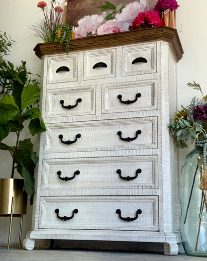 Harper Chest of Drawers- White Wheat/Honeywood™