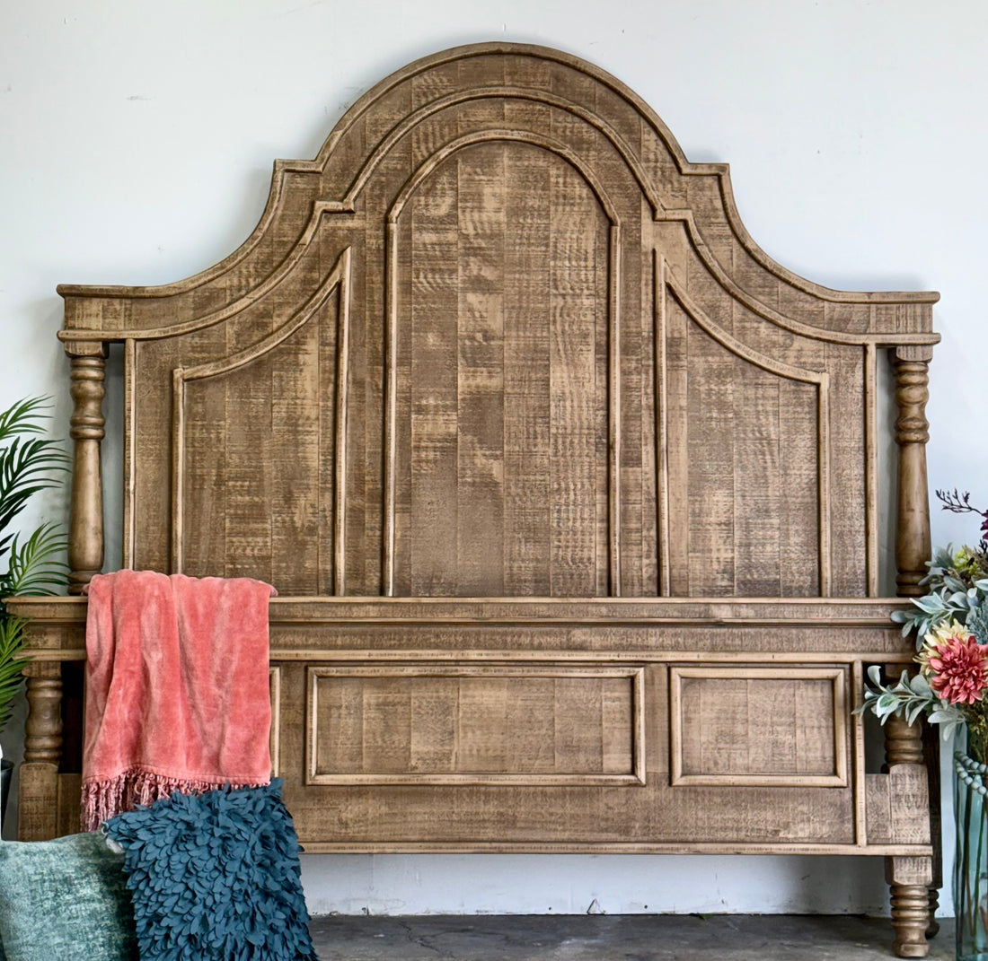 Madison King Bed-Sandstone