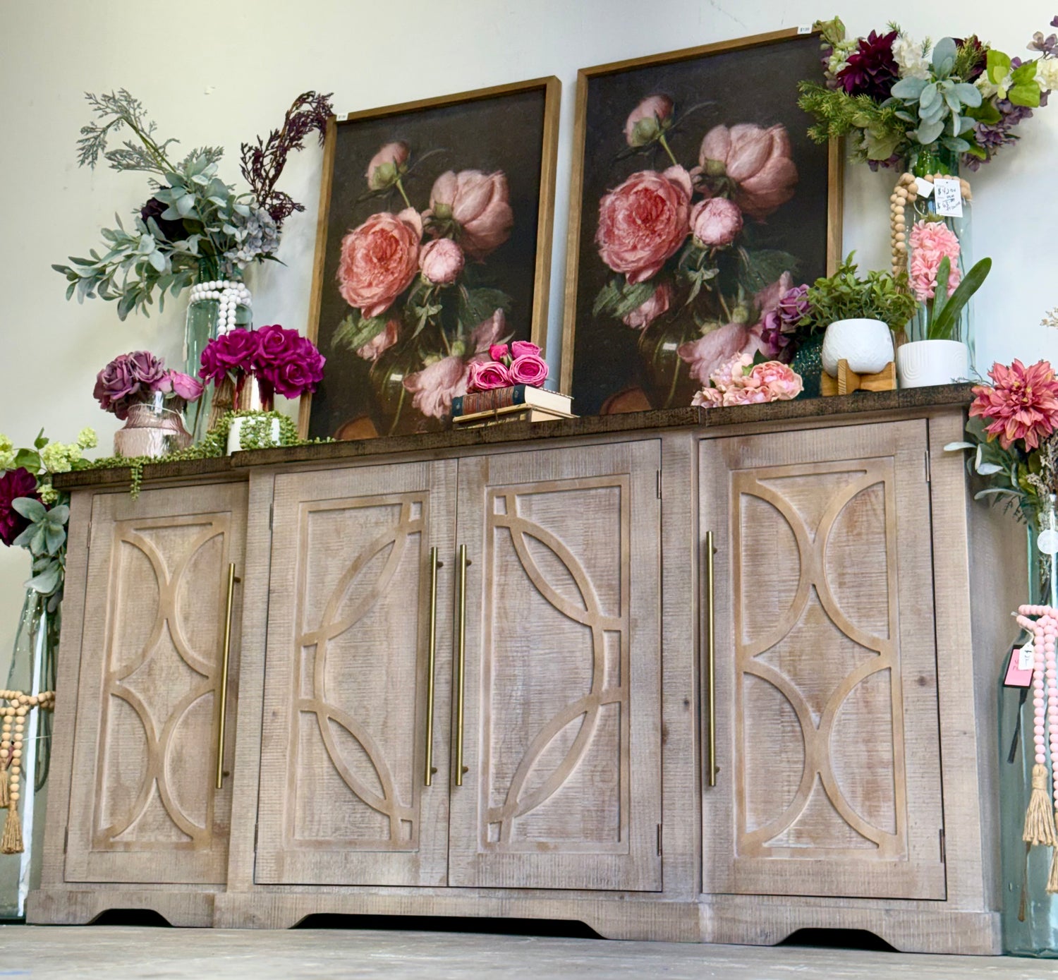 Circle Door Console-Soft Drift/Honeywood™
