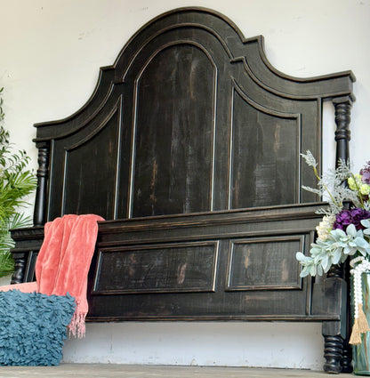 Madison King Bed-Handrubbed Black