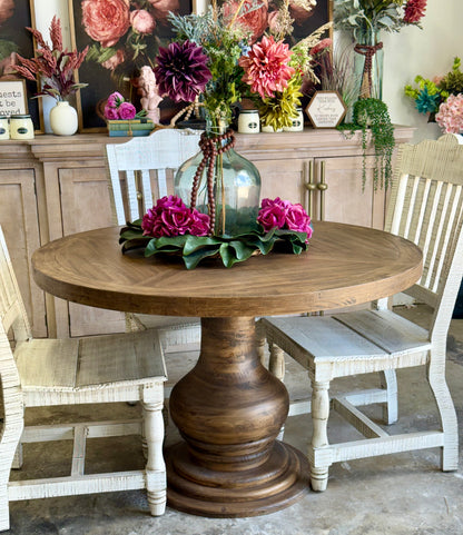 Clara 47" Round Dining Table-Timber