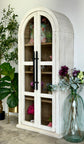 Libby Domed Vitrine- White Wheat/Cappuccino