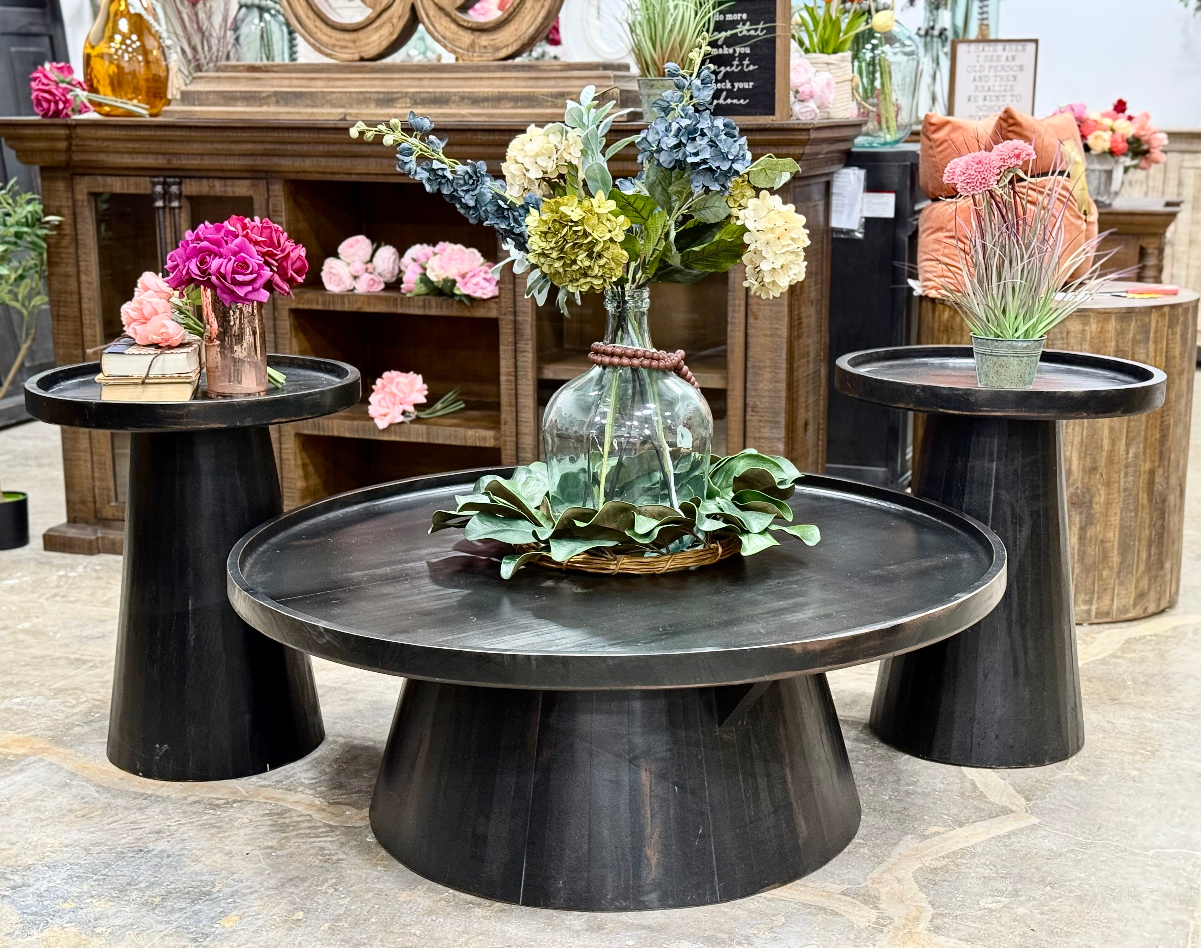 Kennedy Side Table-Handrubbed Black