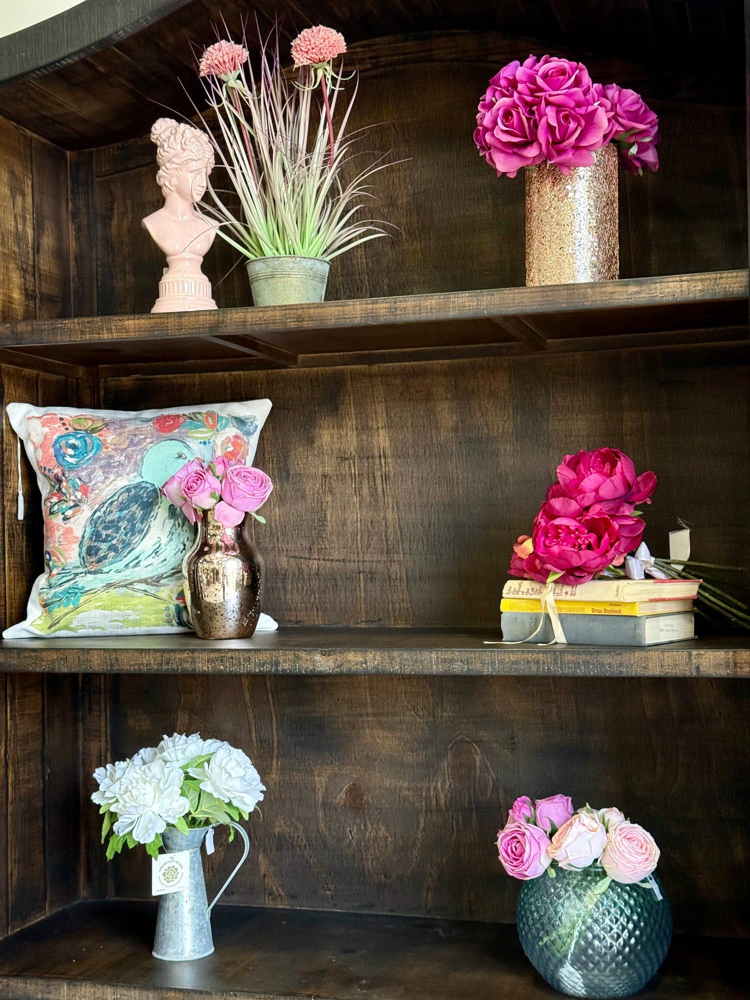 Felicity Arched Vitrine-Black/Honeywood™