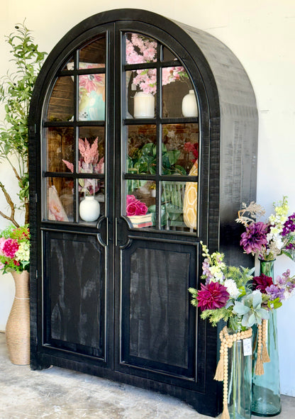 Tiffany Dome Vitrine-Black/Honeywood™