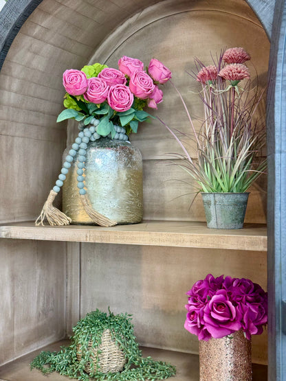 Libby Domed Vitrine- Blue Dusk/Cappuccino