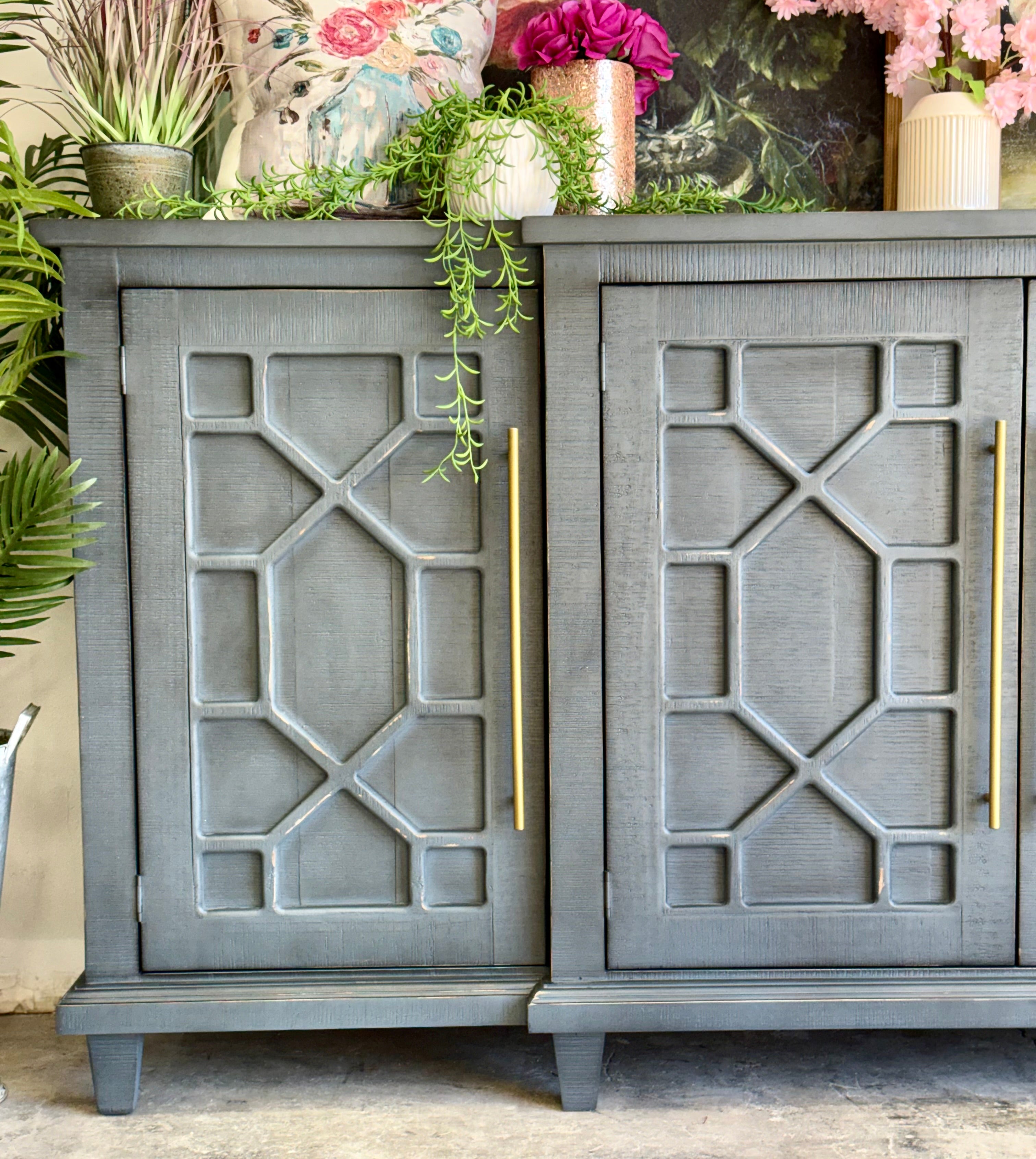 Michelle Console-Blue Haze/Gold