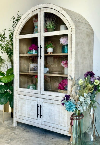 Rose Domed Vitrine-Toasted Wheat/Cappuccino