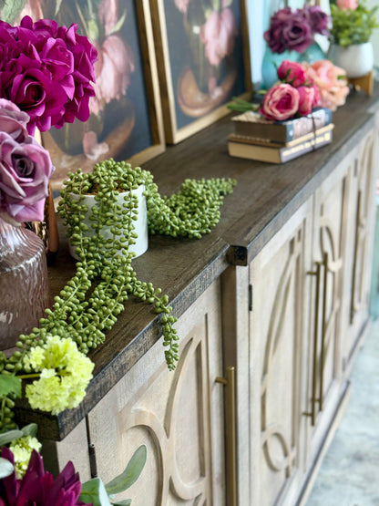 Circle Door Console-Soft Drift/Honeywood™