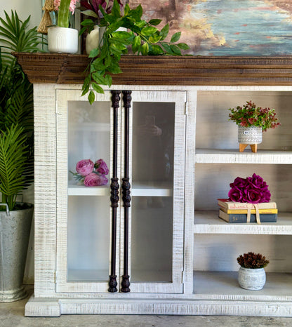 Blakely 4 Door Console-Gray Wheat/Honeywood™