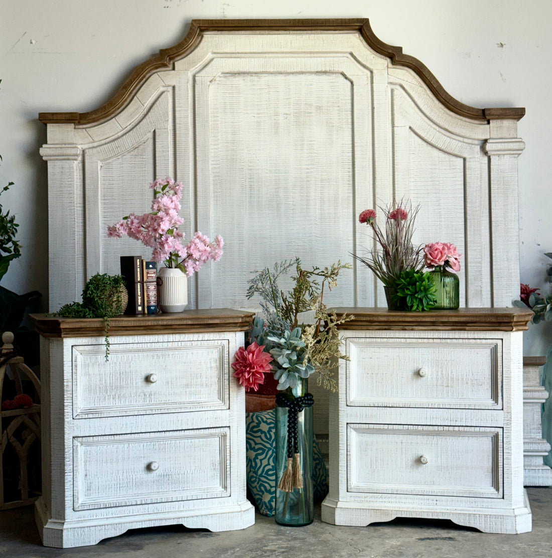 Eden Nightstand-White Wheat/Sandstone