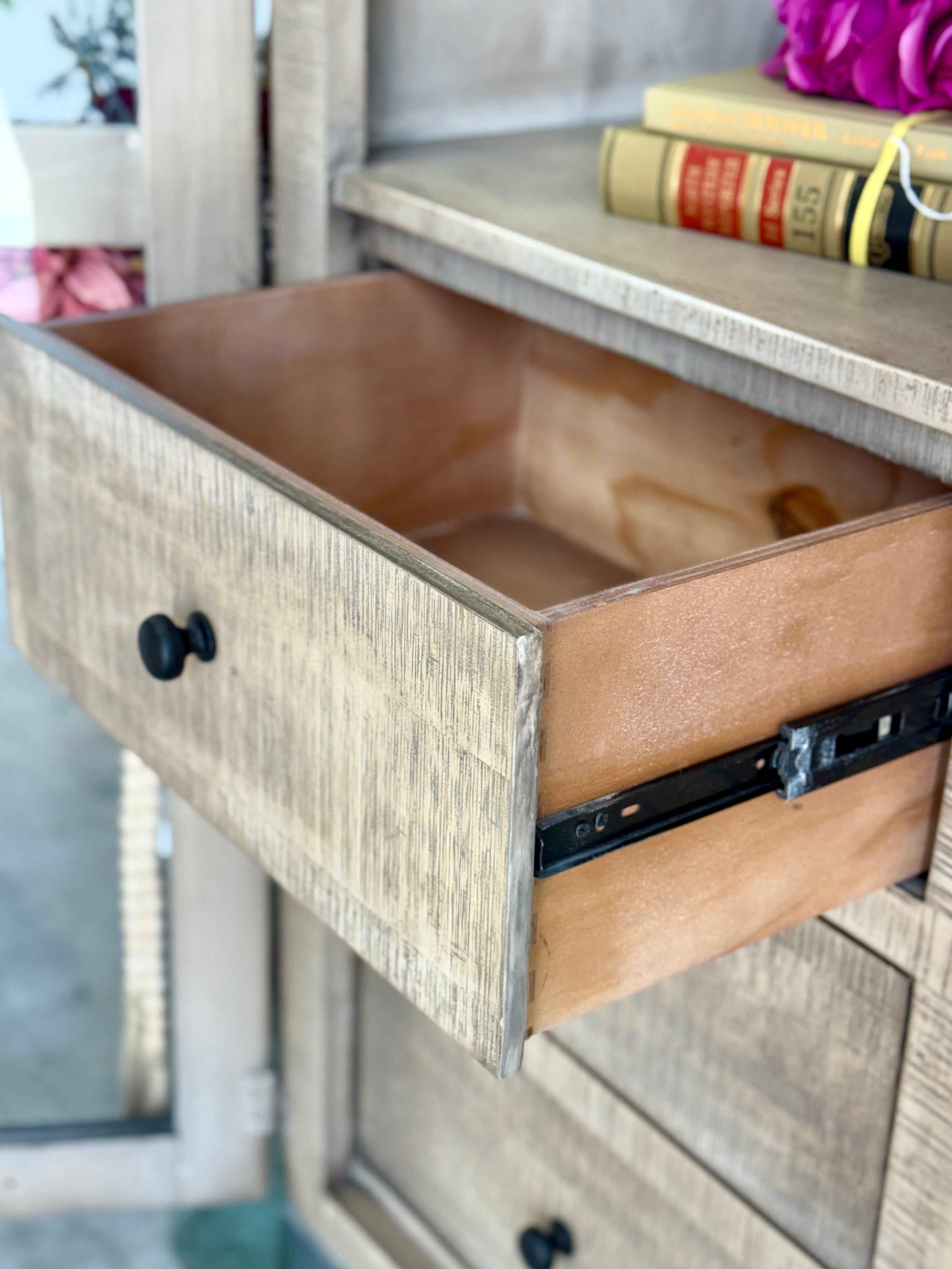 Melody Domed Vitrine- Blue Dusk/Cappuccino