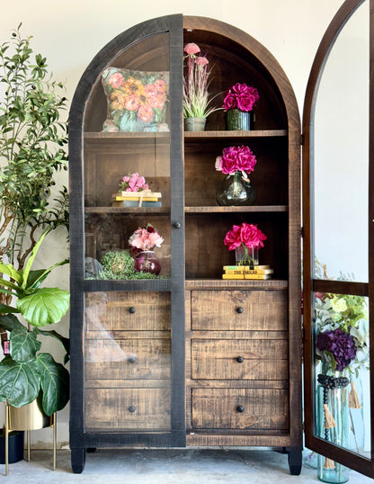 Melody Domed Vitrine- Handrubbed Black/Sparrow