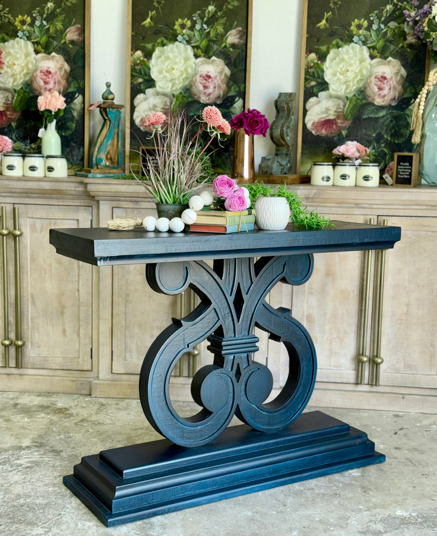 Harp Entryway-Deep Blue
