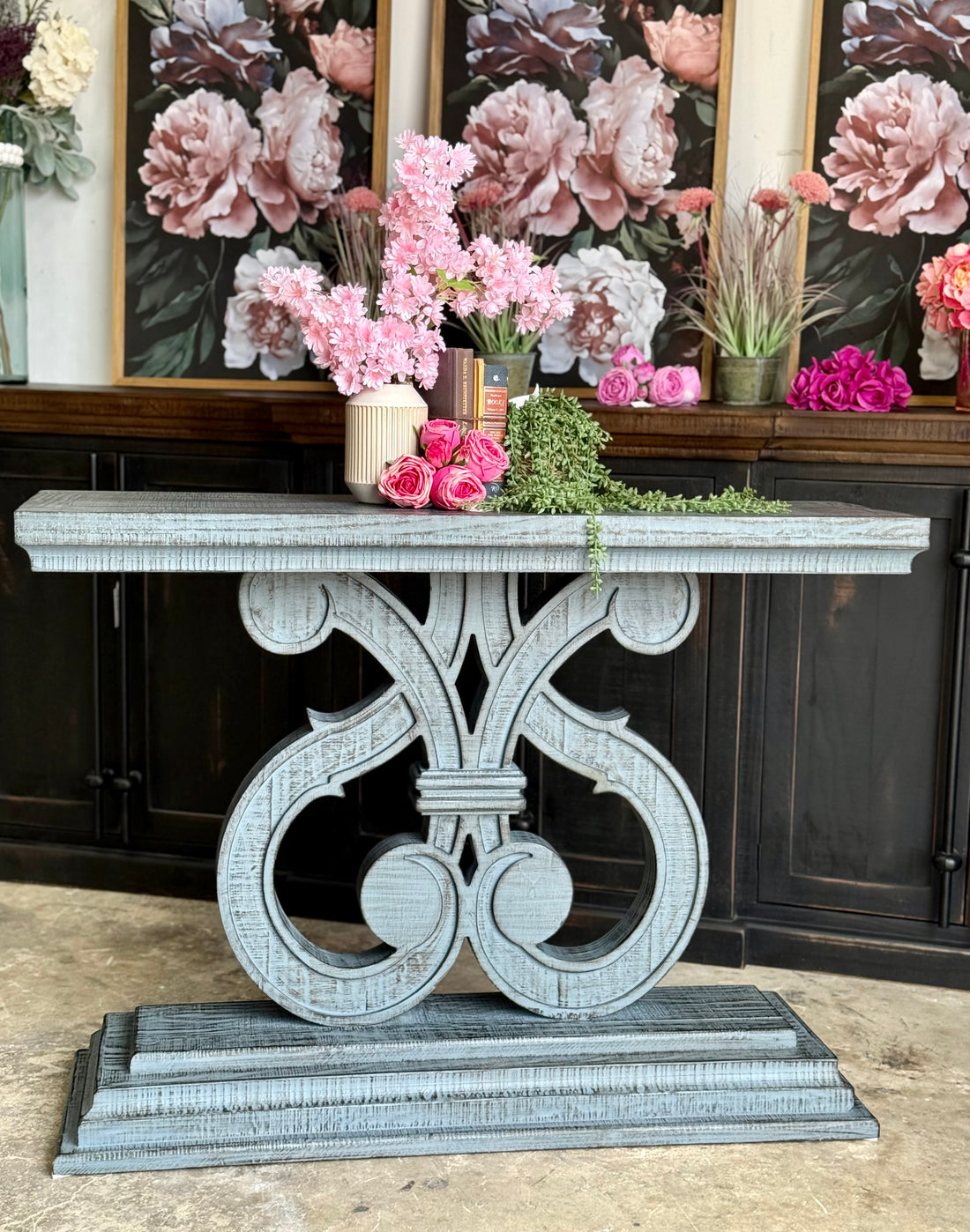 Harp Entryway Table-Blue Onyx™