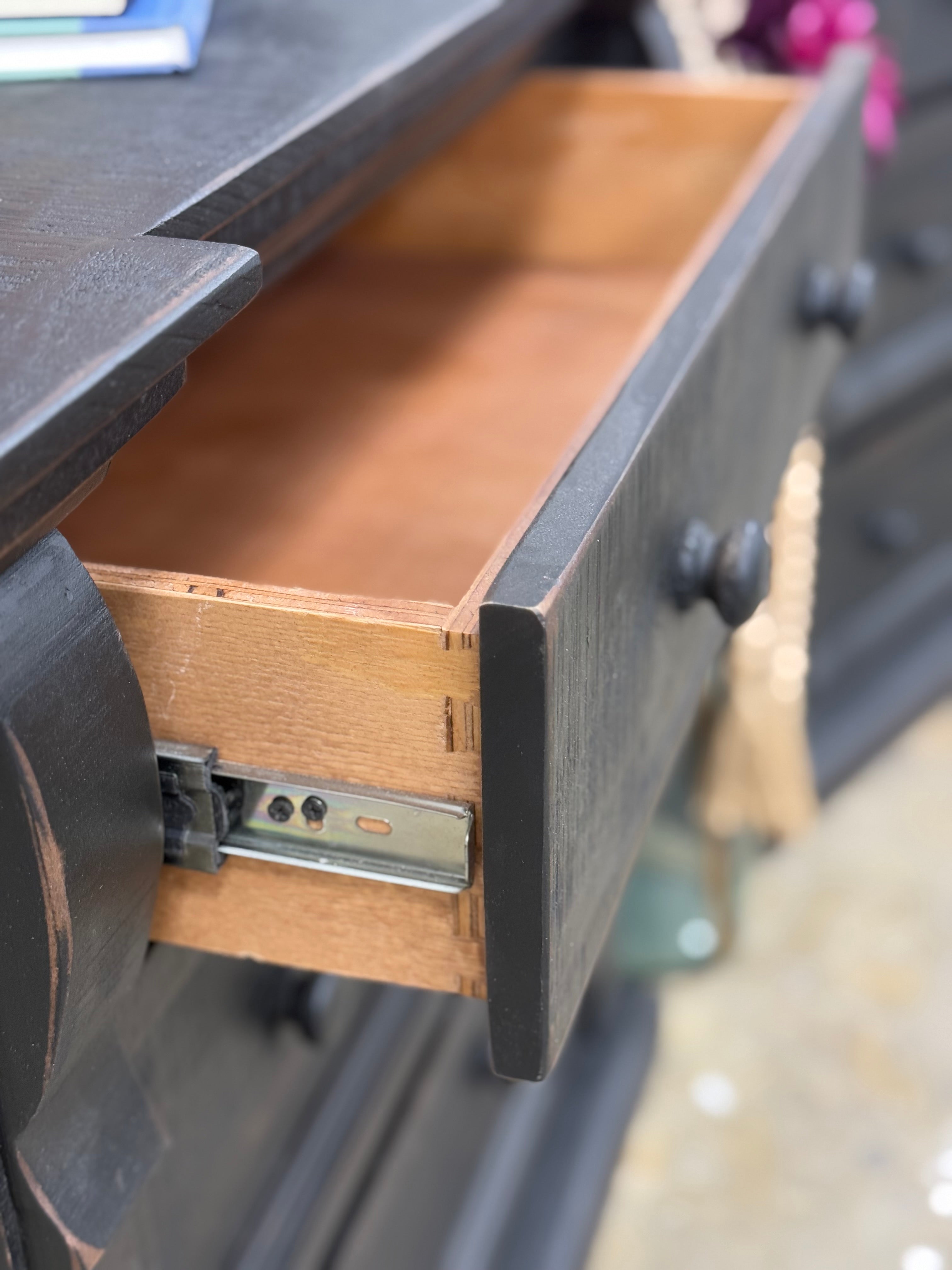 Jasmine Nightstand-Handrubbed Black