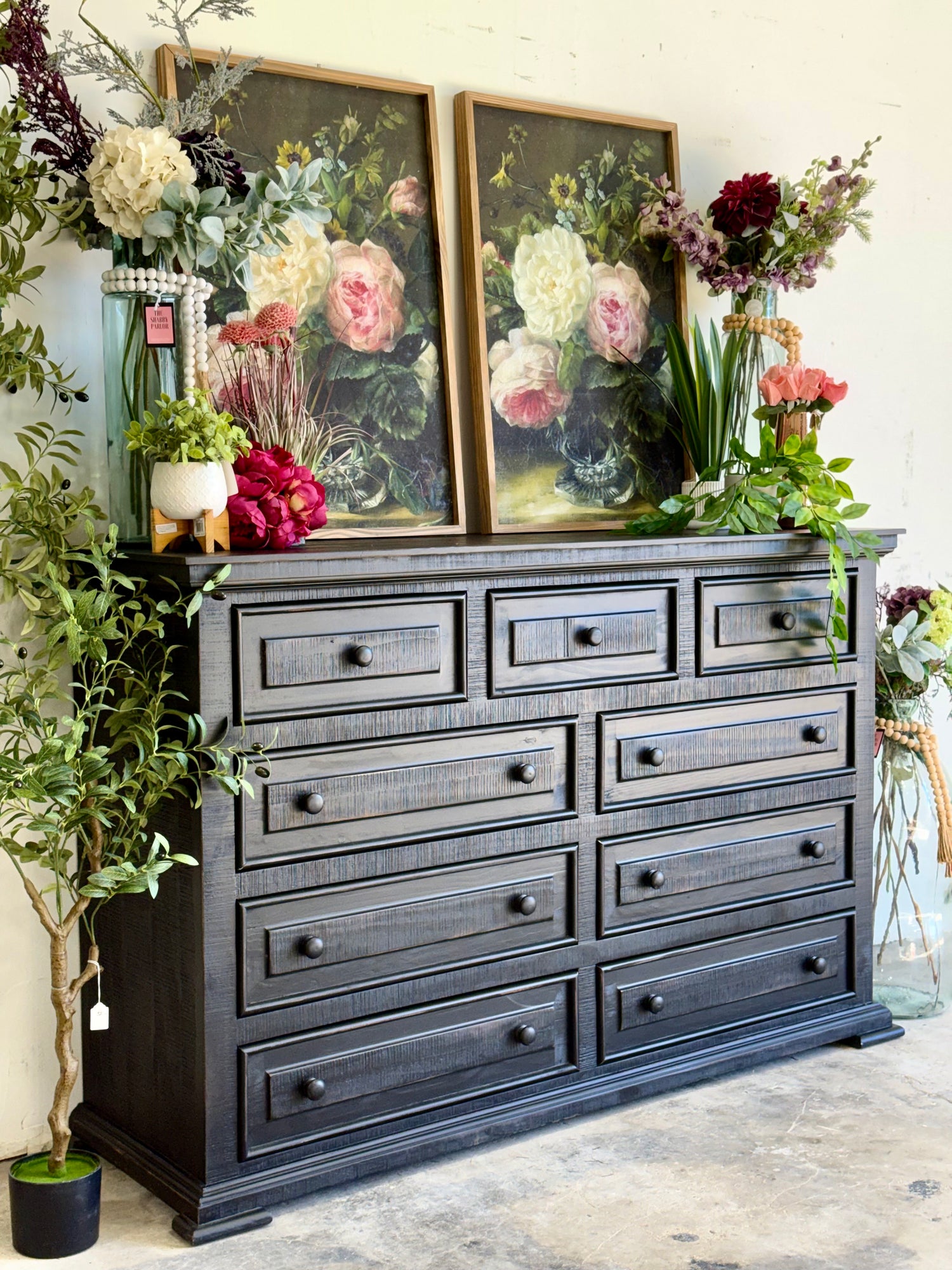 Charlotte Dresser-Handrubbed Black