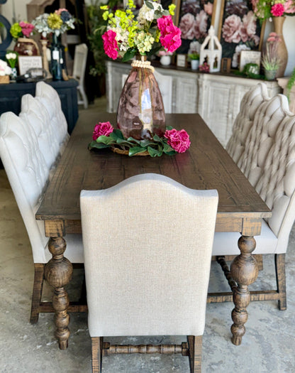 Sophie 7 Foot Dining Table With 8 Chairs-Honeywood™