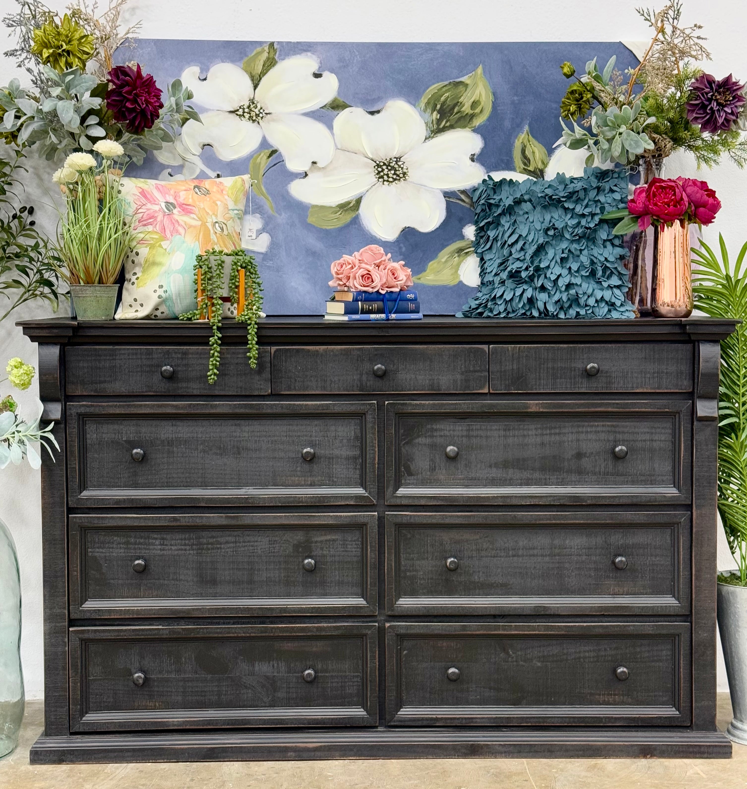 Jasmine Dresser-Handrubbed Black