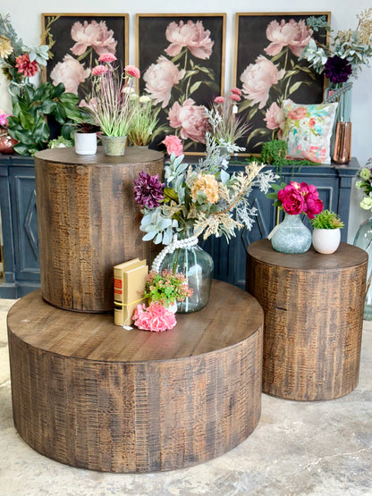 Round Drum Coffee Table-Honeywood™