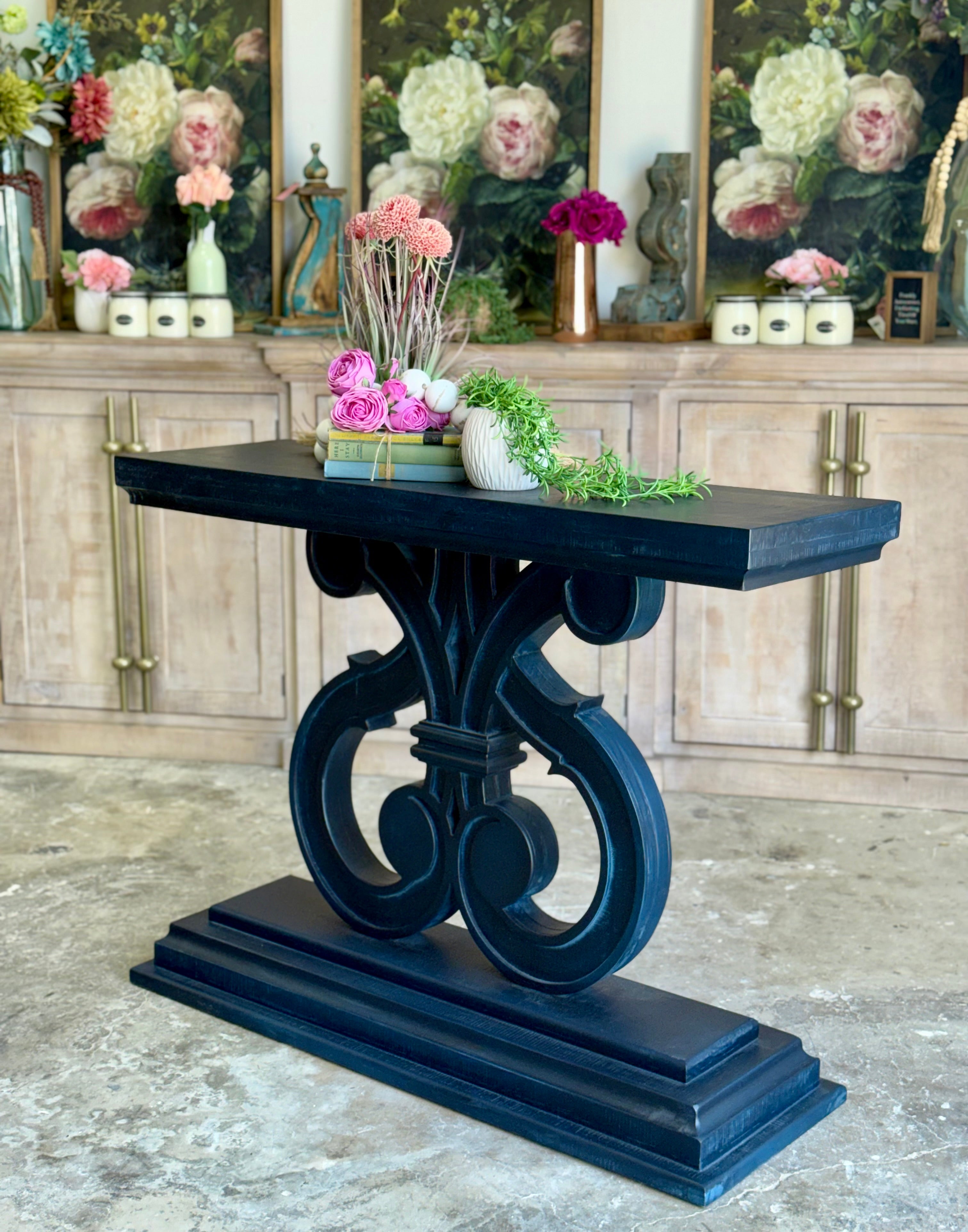 Harp Entryway-Deep Blue