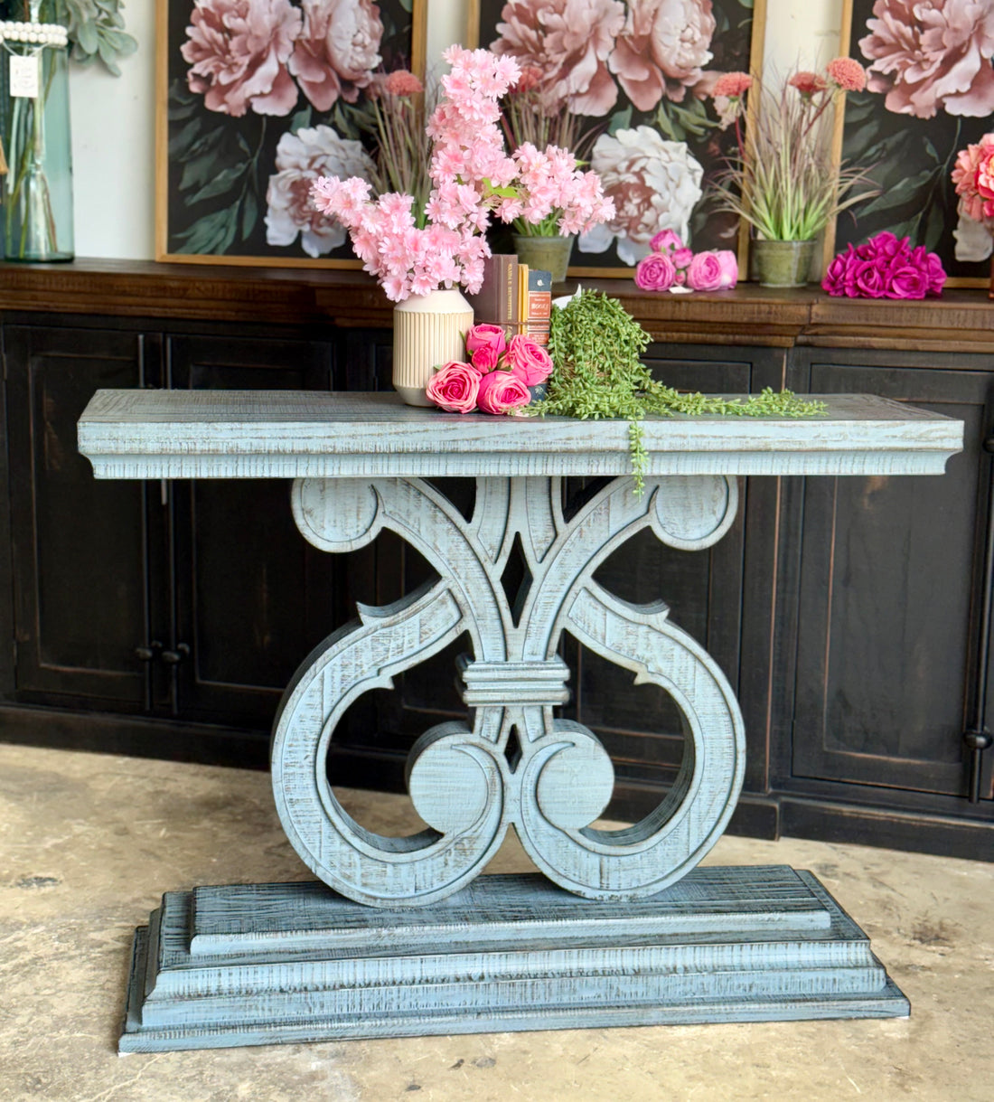 Harp Entryway Table-Blue Onyx™