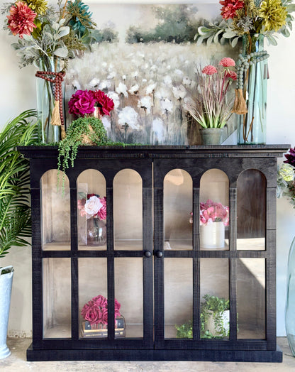 Gia 2 Door Console-Black/Dove