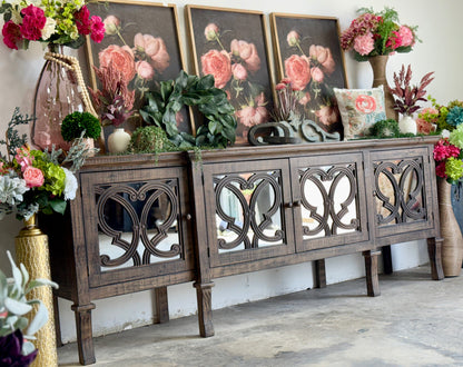 Harper 108" Mirrored Console-Honeywood