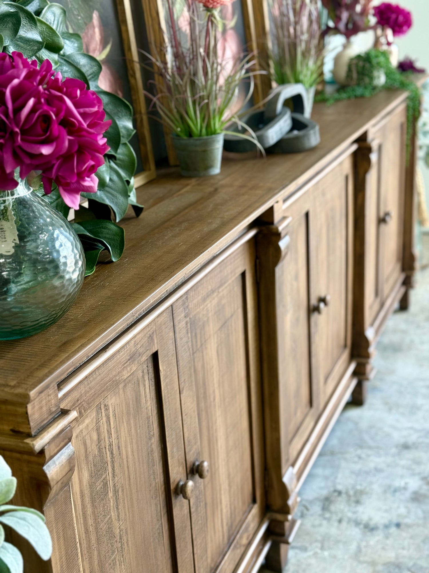 Allison 108" 6 Door Console-Timber