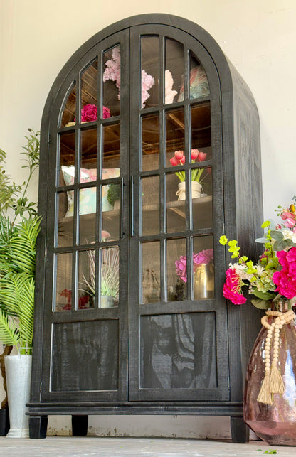 Cherish Dome Vitrine-Black/Honeywood™