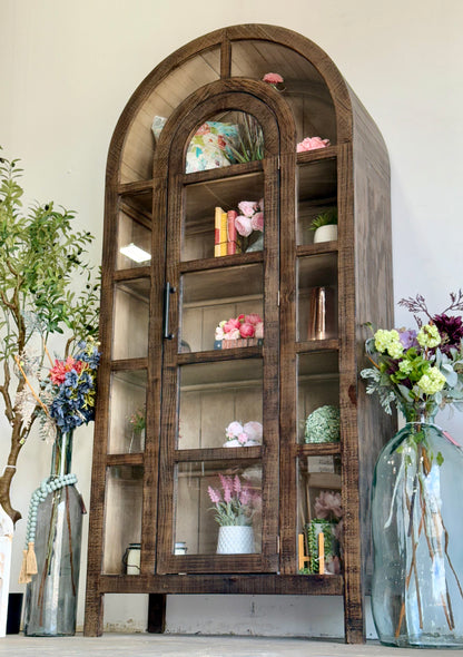 Claire Dome Vitrine- Honeywood™/Dove