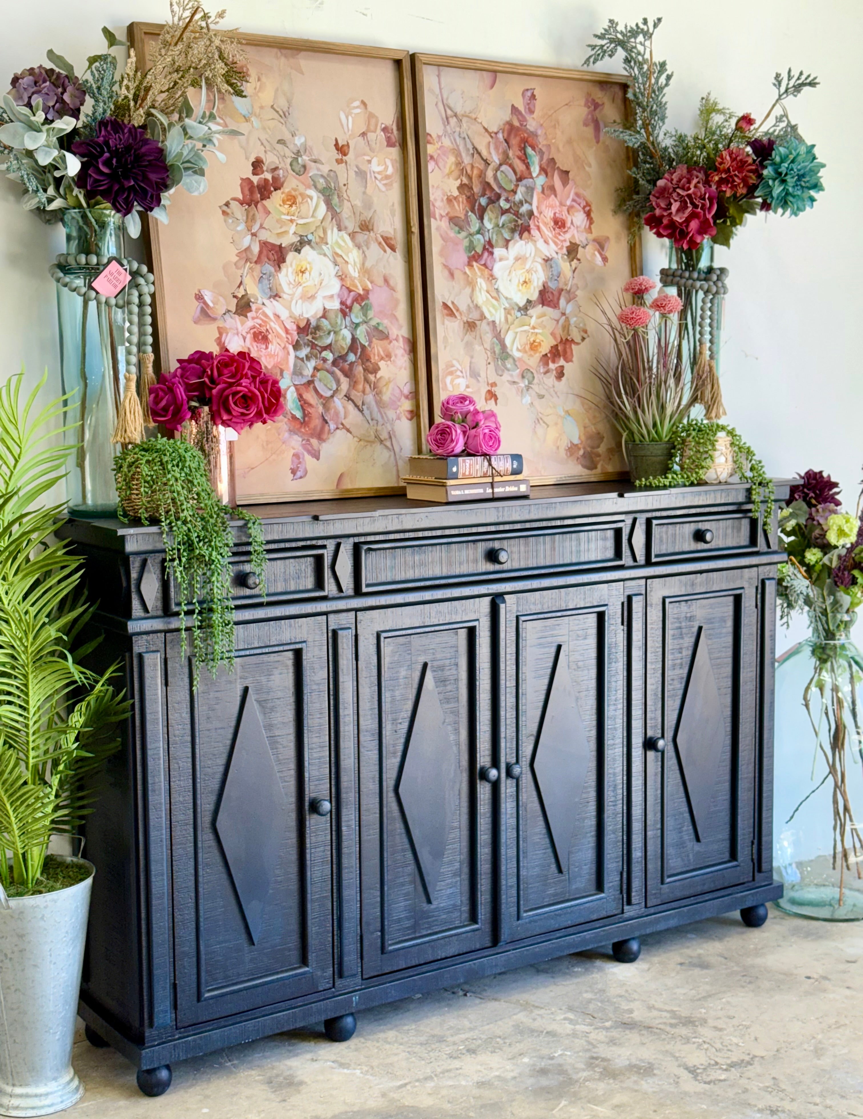 Julia 4 Door Console-Deep Blue