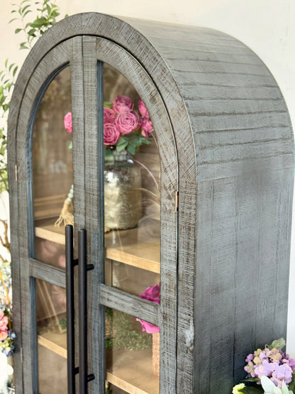 Libby Domed Vitrine- Blue Dusk/Cappuccino