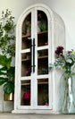 Libby Domed Vitrine- White Wheat/Cappuccino