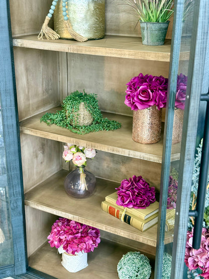 Libby Domed Vitrine- Blue Dusk/Cappuccino