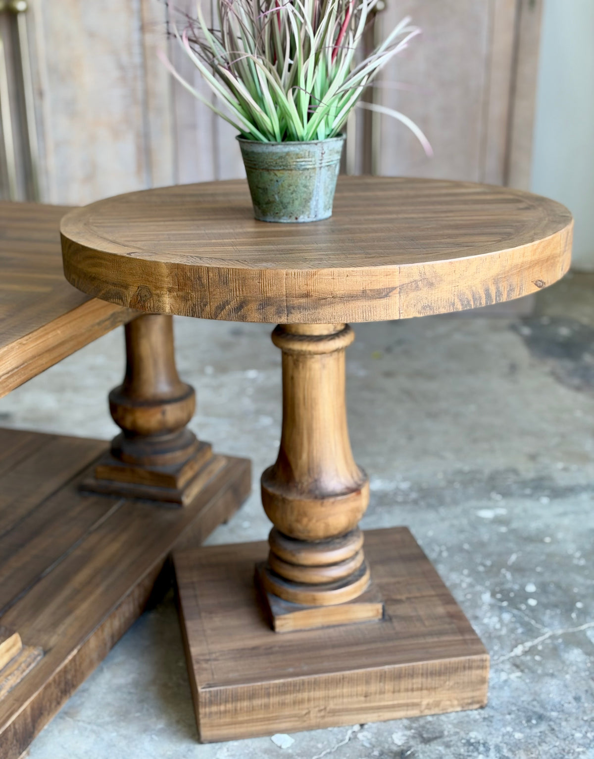 Brooklyn Round Side Table-Timber