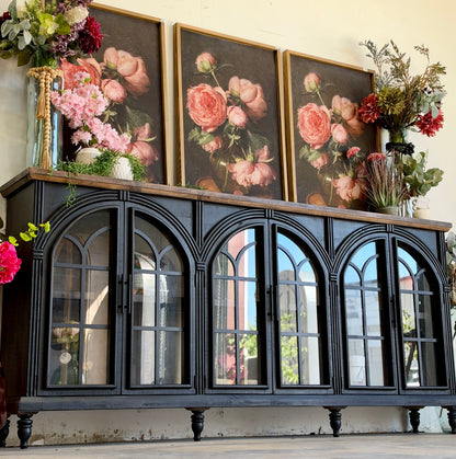 Colette 6 Door Console-Black/Sparrow
