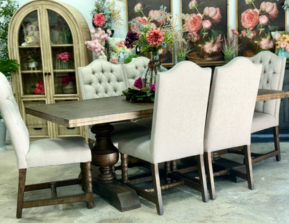 Hannah 7 Foot Dining Table Set With Chairs-Honeywood™