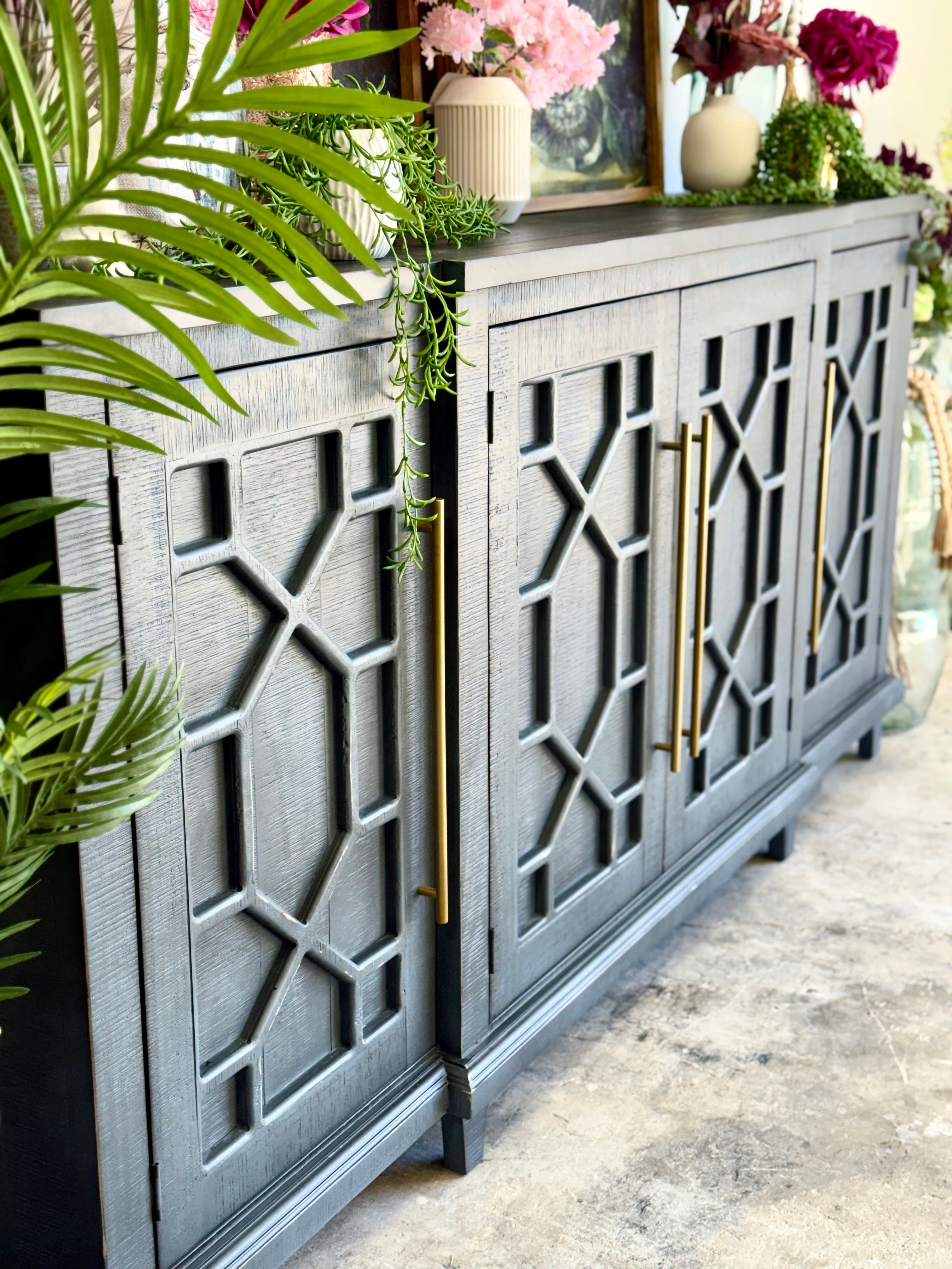 Michelle Console-Blue Haze/Gold