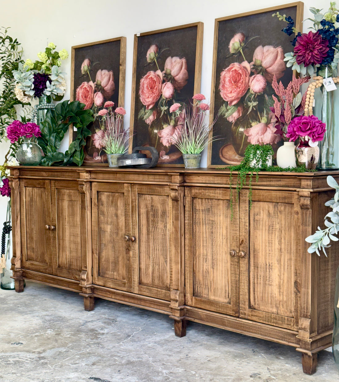 Allison 108" 6 Door Console-Timber