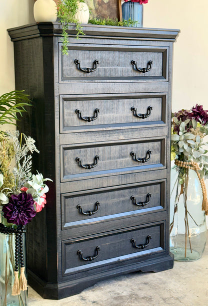 Willow Chest of Drawers-Handrubbed Black