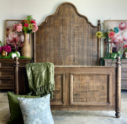 Adele Queen Bed- Honeywood
