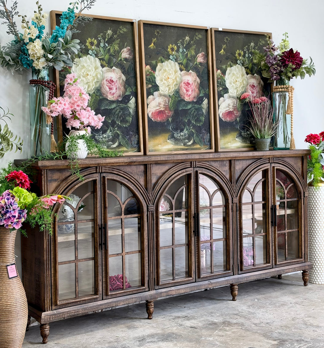 Colette 6 Door Console-Honeywood/Dove