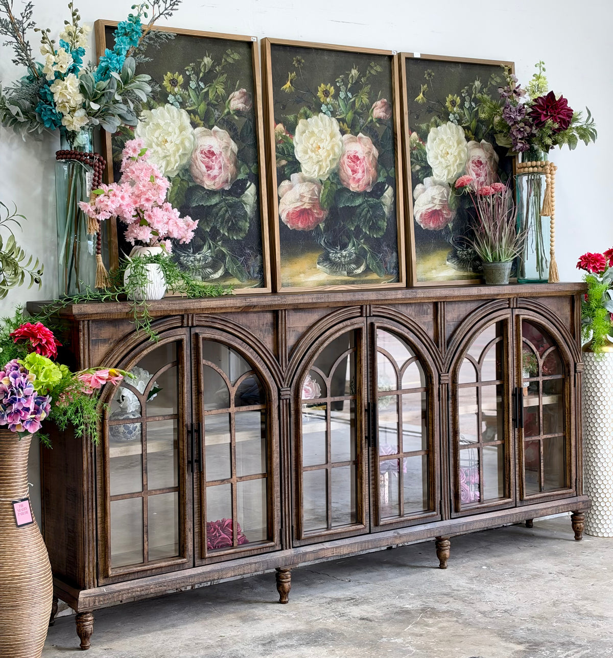 Colette 6 Door Console-Honeywood/Dove