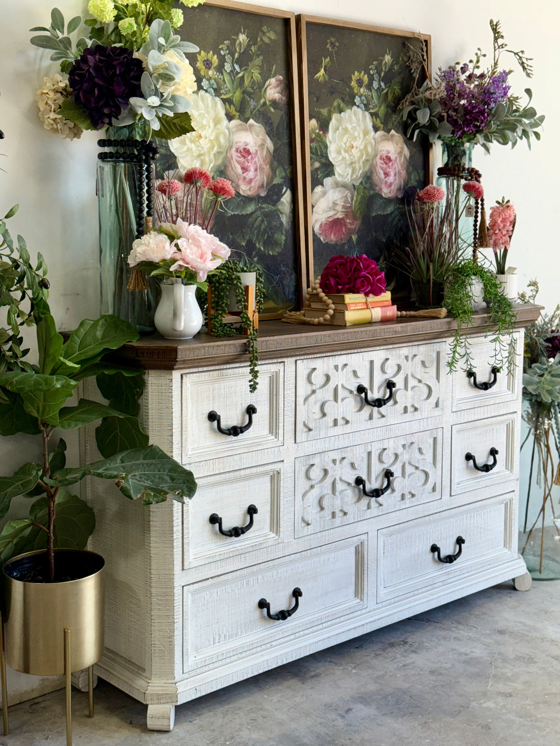 Harper Dresser- White Wheat/Honeywood™