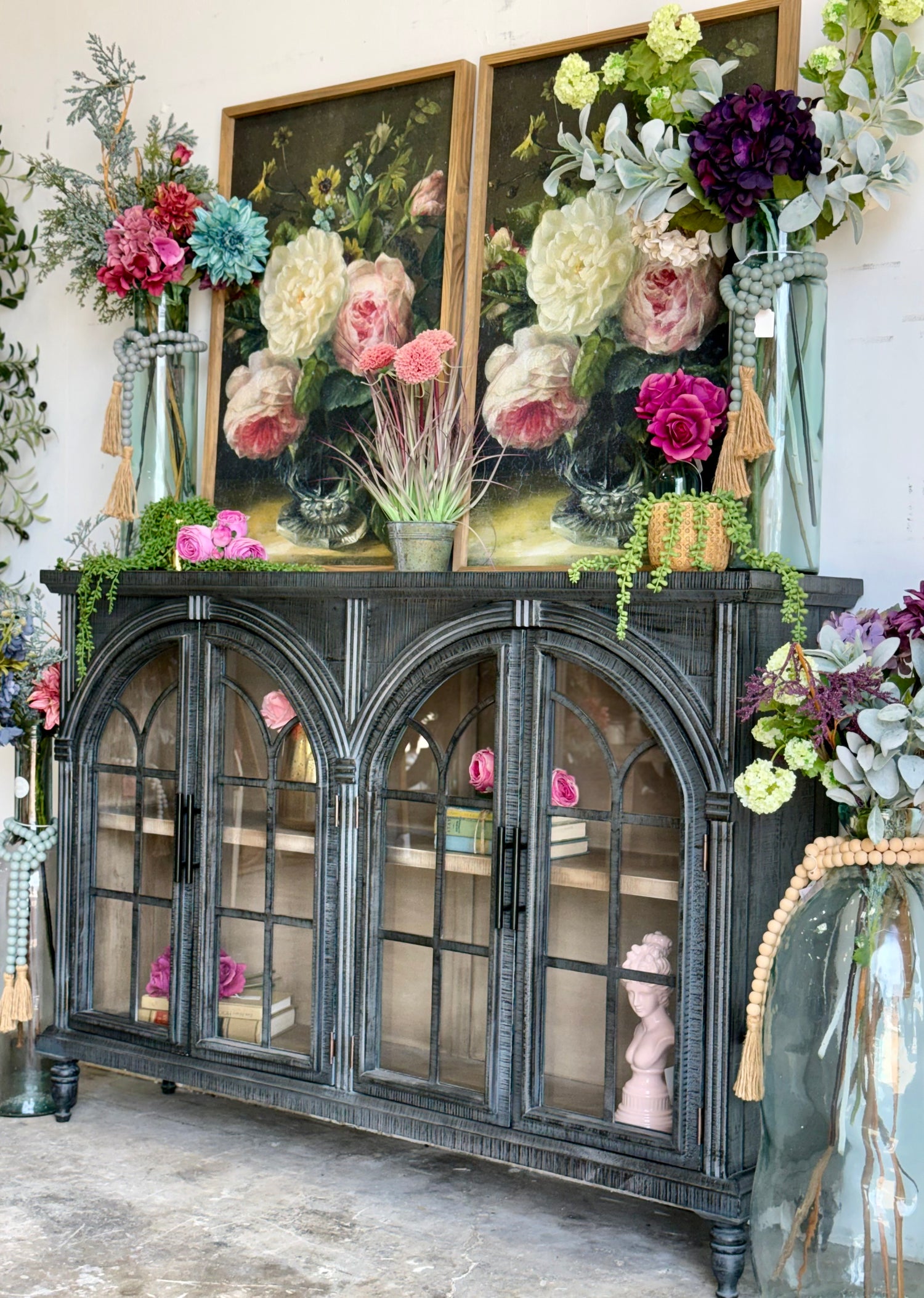 Colette Console-Blue Dusk/Cappuccino