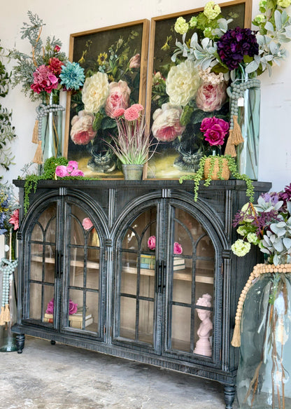 Colette Console-Blue Dusk/Cappuccino